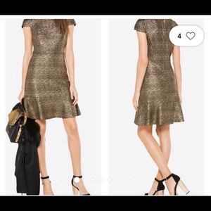 MICHAEL KORS Black & Gold A Line Dress perfect for the holiday season 🌟🖤💫